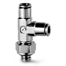 Tube - Male - Nickle-Plated Brass - Run Tee Pushin Fitting - 6442