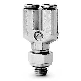 Tube - Male - Nickle-Plated Brass - Y Pushin Fitting - S6450 , 6451 & 6452